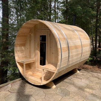Dundalk Leisurecraft CT Wood Burning Serenity Barrel Sauna 4 Person | CTC2245W