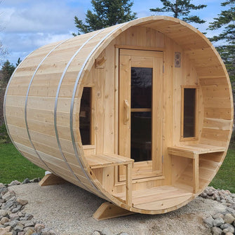 Dundalk Leisurecraft CT Wood Burning Tranquility Barrel Sauna 6 Person | CTC2345W