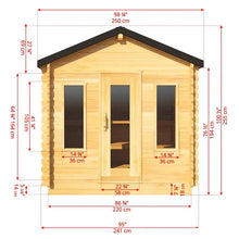 Dundalk LeisureCraft CT Wood Burning Georgian Cabin Sauna 6 Person | CTC88W