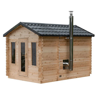 Dundalk LeisureCraft CT Wood Burning Georgian Cabin Sauna with Changeroom 6 Person | CTC88CW