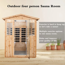Old Fir Wood Far Infrared Outdoor Sauna Room For 3 To 4 Person | D0102XFJIN8