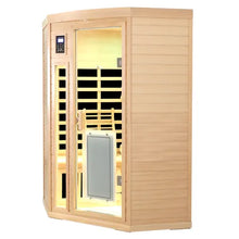 Low EMF Two Persons Hemlock Far Infrared Corner Indoor Sauna Room | D0102HQACJ7