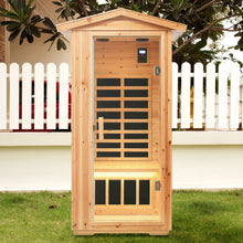 Old Fir Wood Far Infrared Outdoor Sauna Room For 1 Person | D0102XFJ0D2