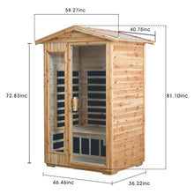 Old Fir Wood Far Infrared Outdoor Sauna Room For 2 Person | D0102XFJ9J8