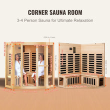 VEVOR Far Infrared Wooden Sauna Room Home Sauna Spa for 3 to 4 Person 2470W | D0102HAJFJX