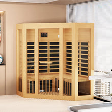 VEVOR Far Infrared Wooden Sauna Room Home Sauna Spa for 3 to 4 Person 2470W | D0102HAJFJX