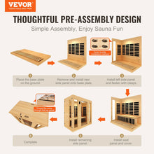 VEVOR Far Infrared Wooden Sauna Room Home Sauna Spa for 3 to 4 Person 2580W | D0102HS09Q8